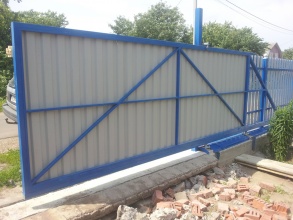 Откатные ворота с ручным управлением - пример 11